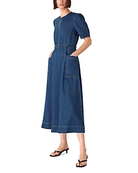 Whistles Denim Midi Dress