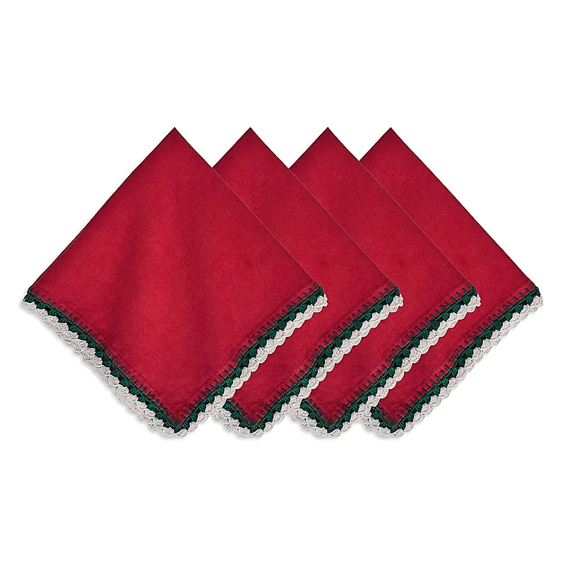 Juliska Isadora Napkins, Red, Set of 4