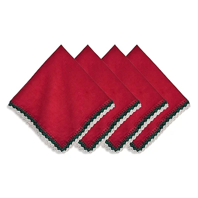 Juliska Isadora Napkins, Red, Set of 4