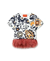 La Scala Tee with Feathers