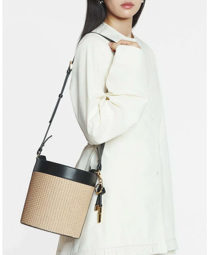 Sequence Raffia Bucket Bag