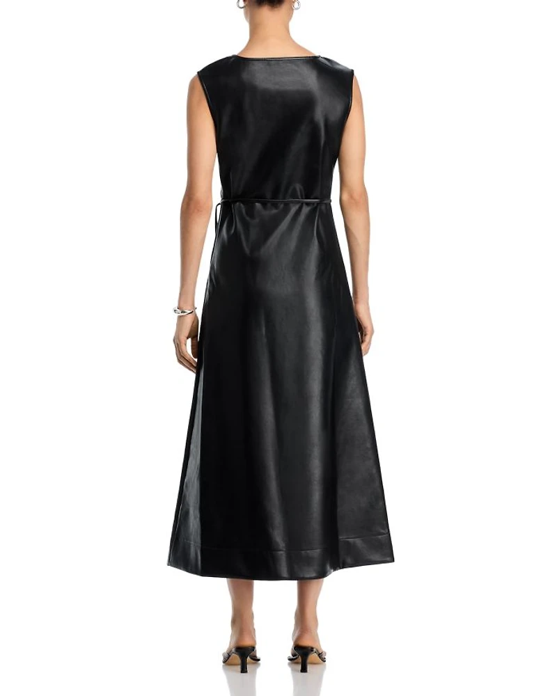 Orla Faux Leather Midi Dress