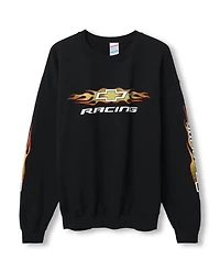 Chevy Racing Flames Flea Market Crew Fleece