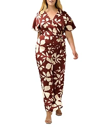 Estelle Plus Hamilton Tie Waist Jumpsuit