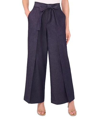 Tie Waist Wide Leg Pants