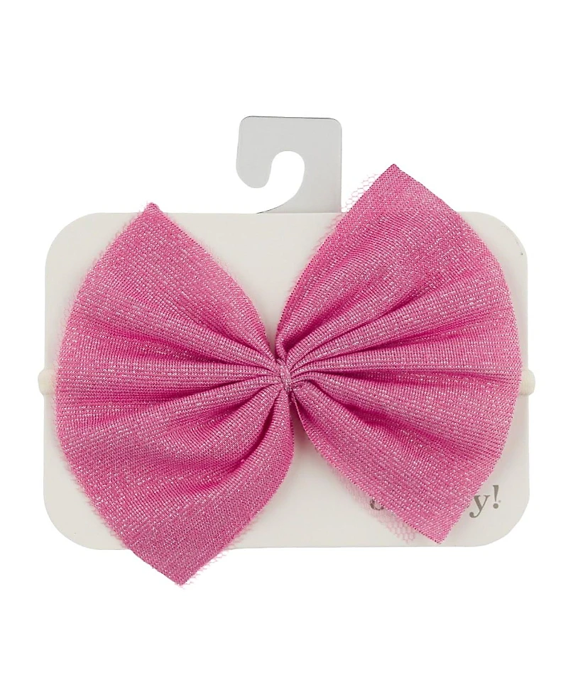 oh baby! Girls' Sparkle Gathered Bow Headband - Baby