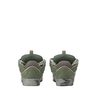 Unisex Leather Curb Sneakers with Marbled Sole