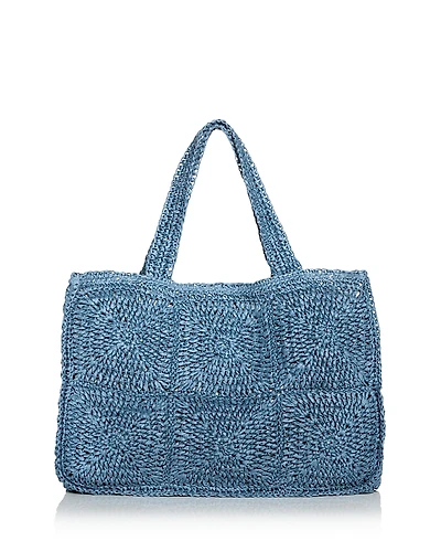 Aqua Straw Tote - Exclusive
