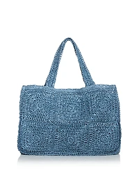 Aqua Straw Tote - Exclusive