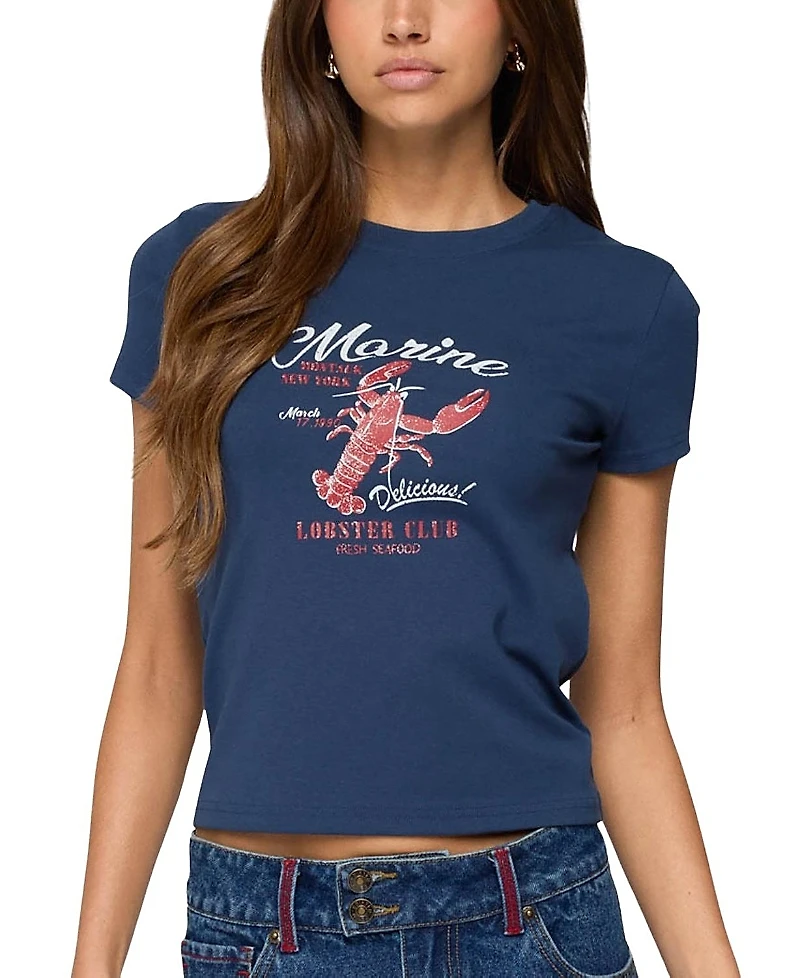 Edikted Lobster Club T Shirt
