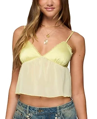 Edikted Krisa Sheer Chiffon Babydoll Top