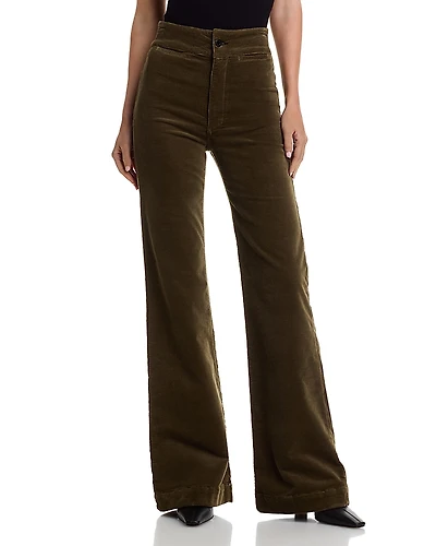 Askk Ny Brighton Wide Leg High Rise Corduroy Pants
