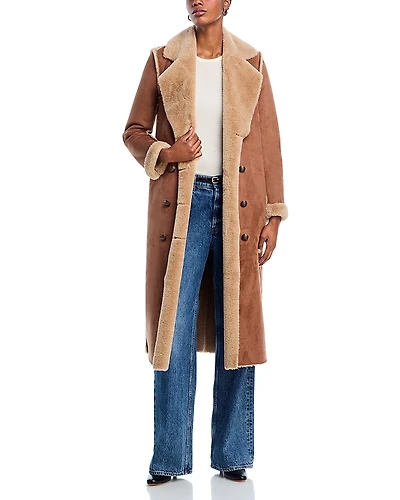 L'Agence Citron Faux Fur Maxi Coat