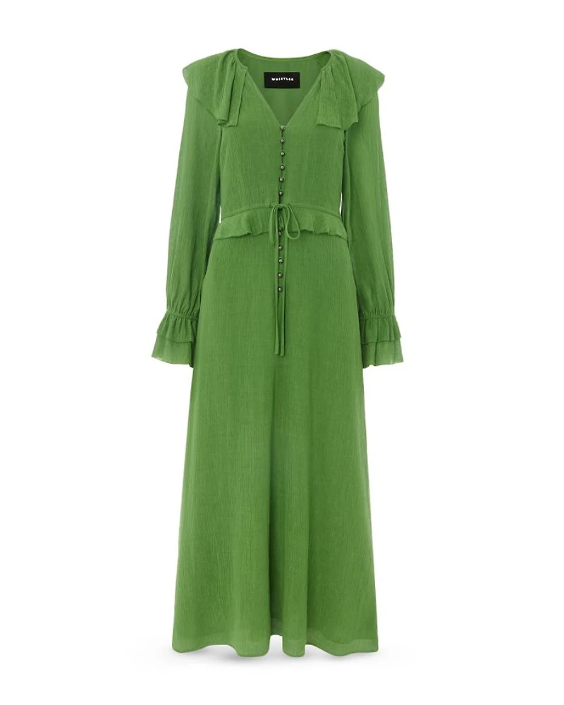 Frill Boho Midi Dress
