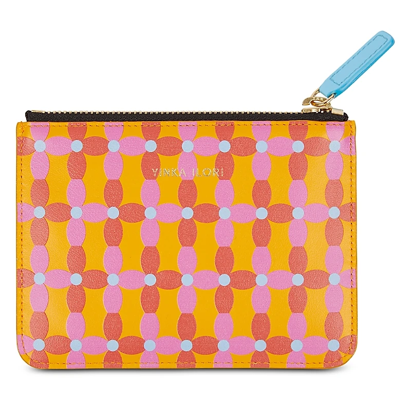 Yinka Ilori Core Ododo Leather Zip Pouch
