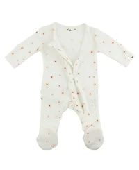 Girls' Zipper Footie - Twinkle Mini Daisies with Ruffles Baby