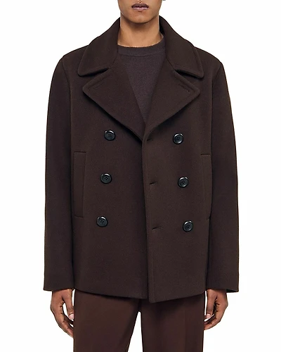 Sandro Wool Blend Pea Coat