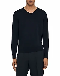 Sandro Merino Wool V-Neck Sweater