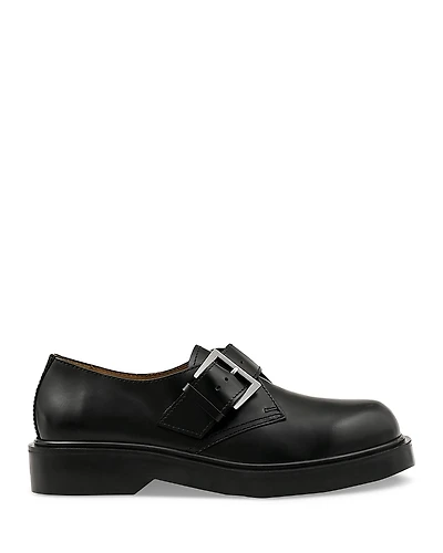 Sandro Glazed Leather Derby Shoes