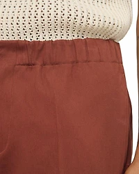 Elasticized Wide Leg Cotton Pants