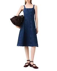 Midi Denim Babydoll Dress