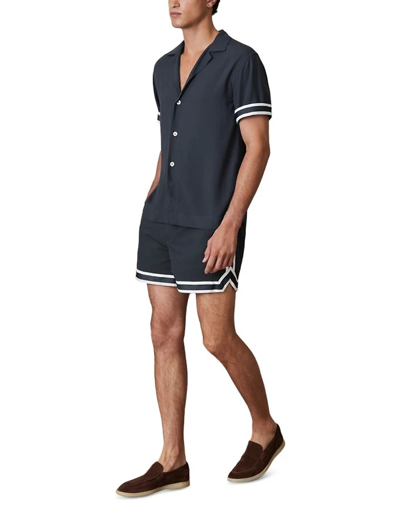Asher Striped Cuff Camp Shirt