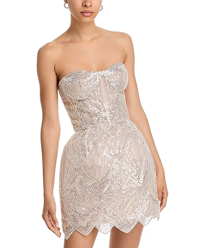 Bronx And Banco Giselle Blanc Mini Dress