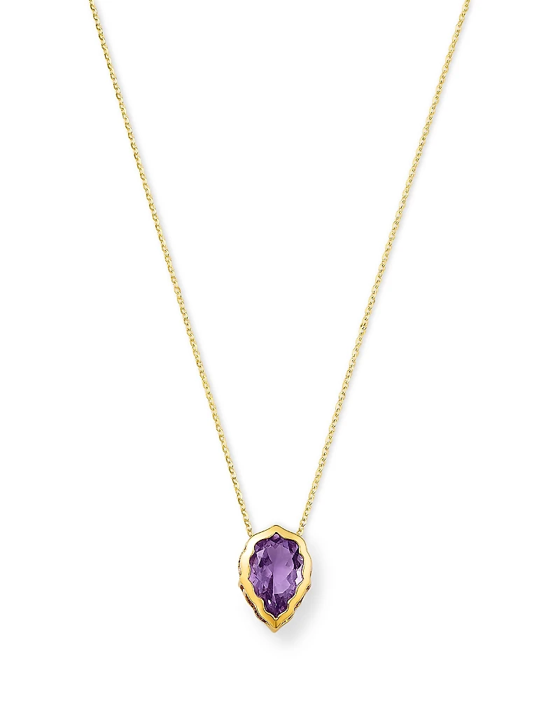 Bloomingdale's Fine Collection Amethyst Pear Pendant Necklace
