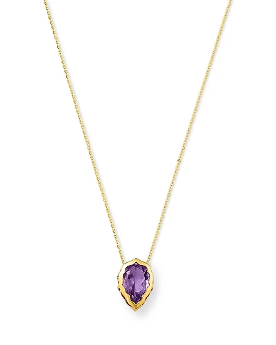 Bloomingdale's Fine Collection Amethyst Pear Pendant Necklace