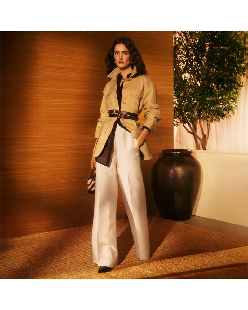 Double Faced Stretch Cotton Field Jacket
