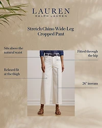 Stretch Chino Wide Leg Cropped Pants