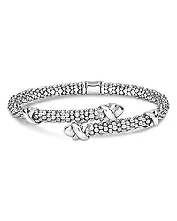 Lagos Sterling Silver Embrace Caviar Bead Bypass Bracelet