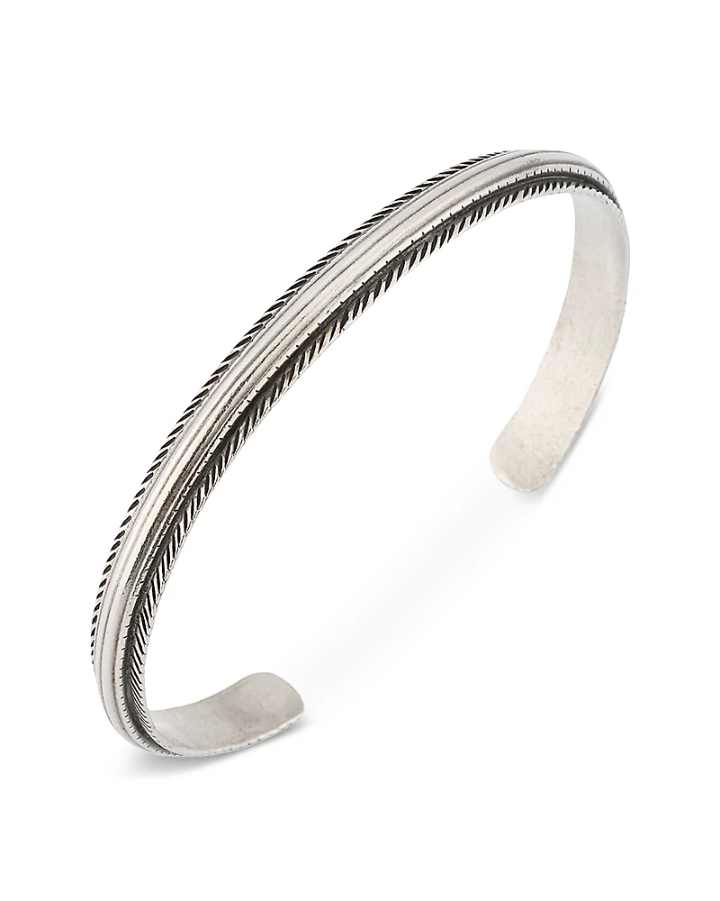 Jan Leslie Silver Feather Slider Cuff Bracelet