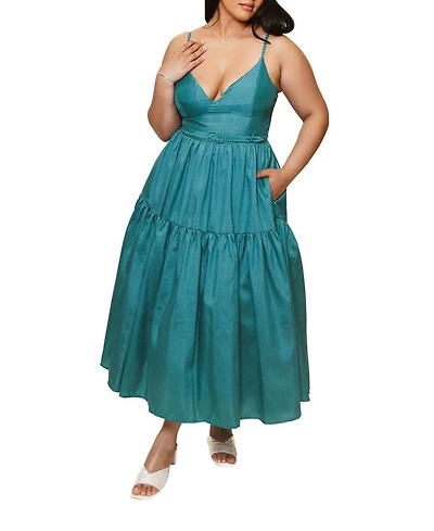 Plus Atherton Fit & Flare Midi Dress