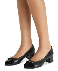 Women's Bow Ballet High Heel Pumps