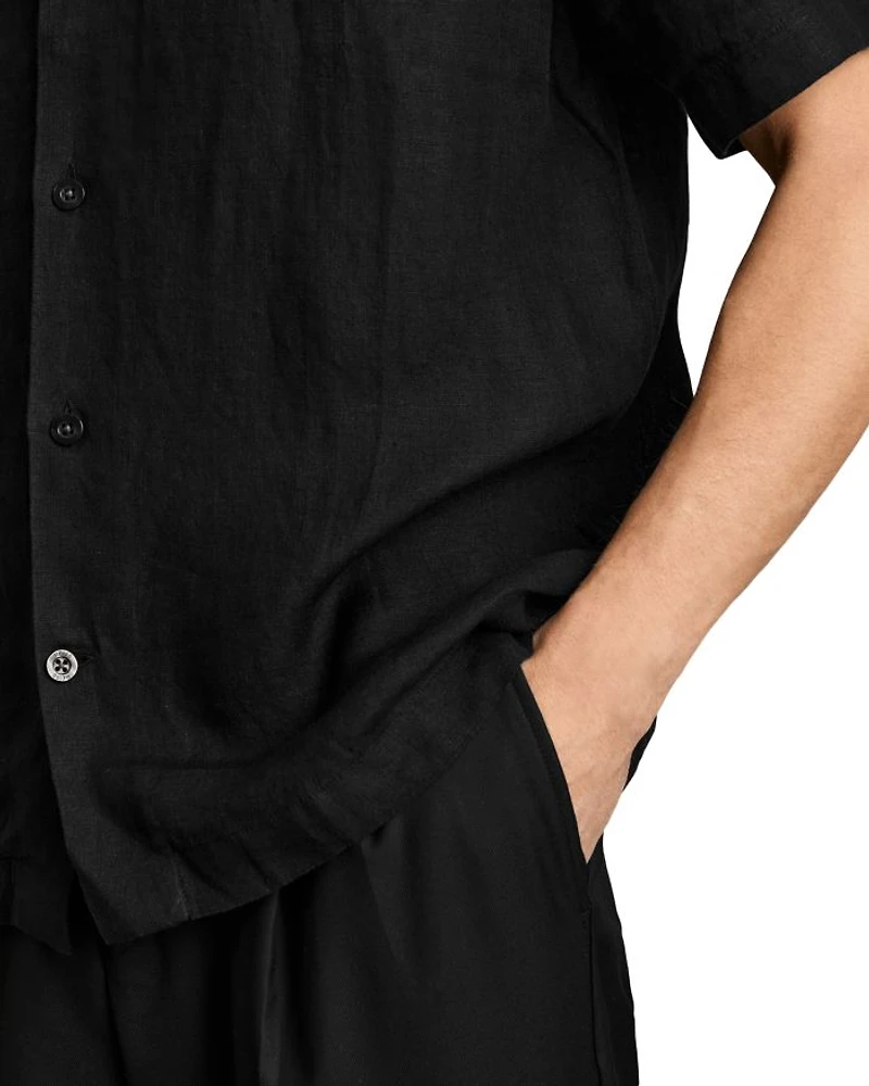 Beldi Oversized Textured Camp Shirt