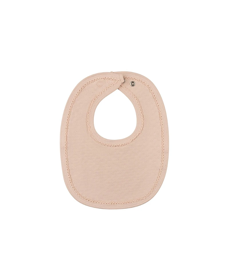 Ely's & Co. Unisex Heart and Star Button Pointelle Collection Bib - Baby