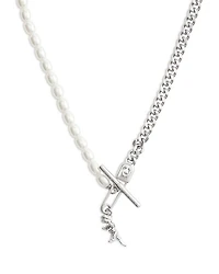 Signature Rexy Safety Pin Choker Necklace, 14.5"