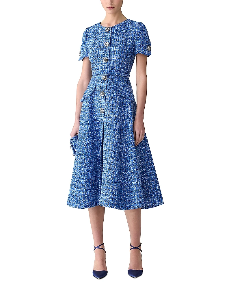 Carolina Herrera Embellished Button Dress