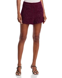 Aqua Boucle Tweed Shorts - Exclusive