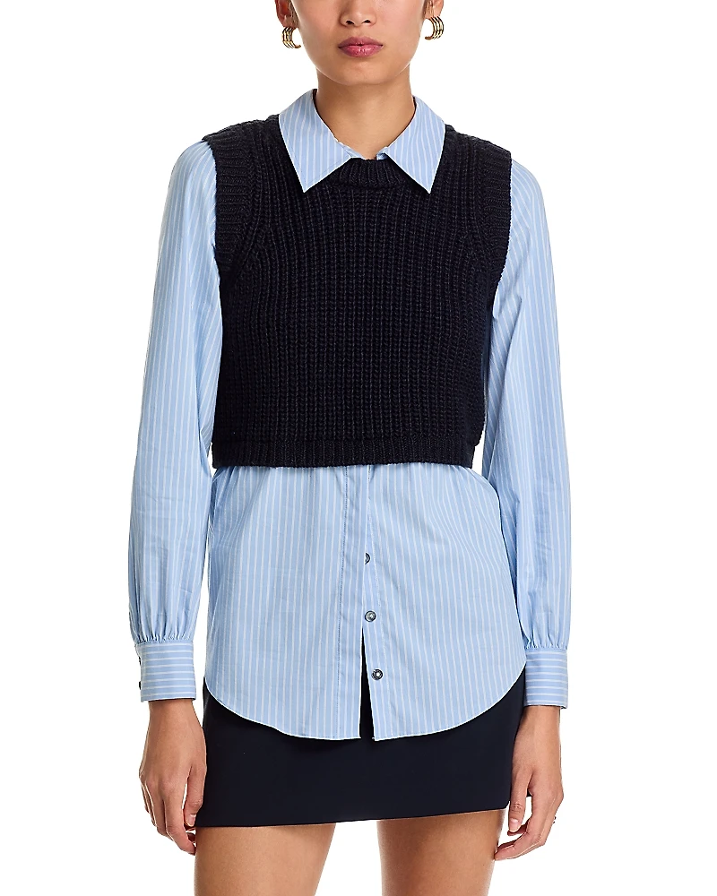 Cinq a Sept Mara Shaker Pullover Sweater