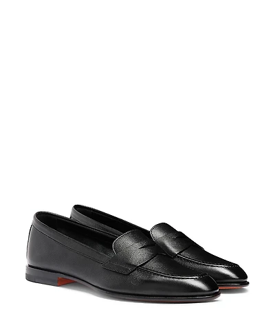 Santoni Women's Leather Penny Loafer