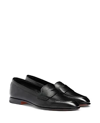 Santoni Women's Leather Penny Loafer