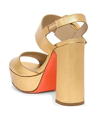 Women's Laminated Leather High-Heel Sandal