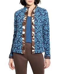 Nic+Zoe Quilted Faux Leather Trim Jacket