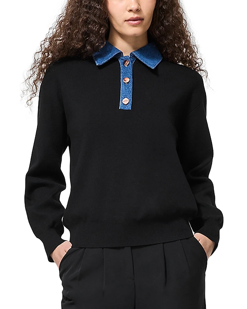 French Connection Contrast Collar Sweater