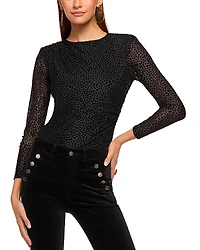 Ramy Brook Larry Textured Dot Top