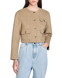 Sandro Stanford Cropped Jacket