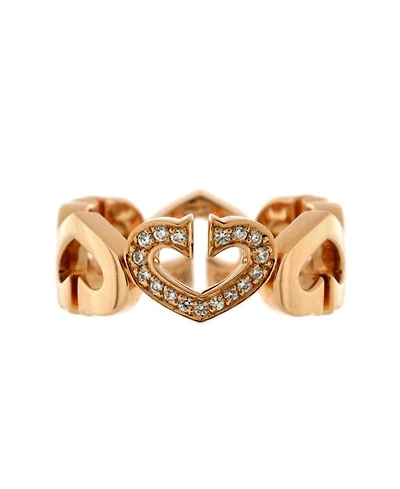 C Heart de Cartier Ring 18K Rose Gold and Diamonds
