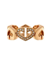 C Heart de Cartier Ring 18K Rose Gold and Diamonds